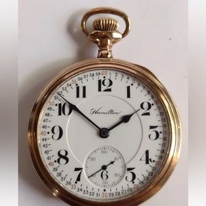 Rare 110yrOld 992 Mint Hamilton Montgomery Dial HighGrade Railroad Pocket Watch.